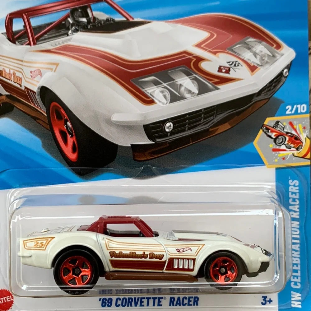 1969 Chevy Corvette Racer 69 Chevrolet Valentine Car Hot Wheels Hotwheels 2025 🆕